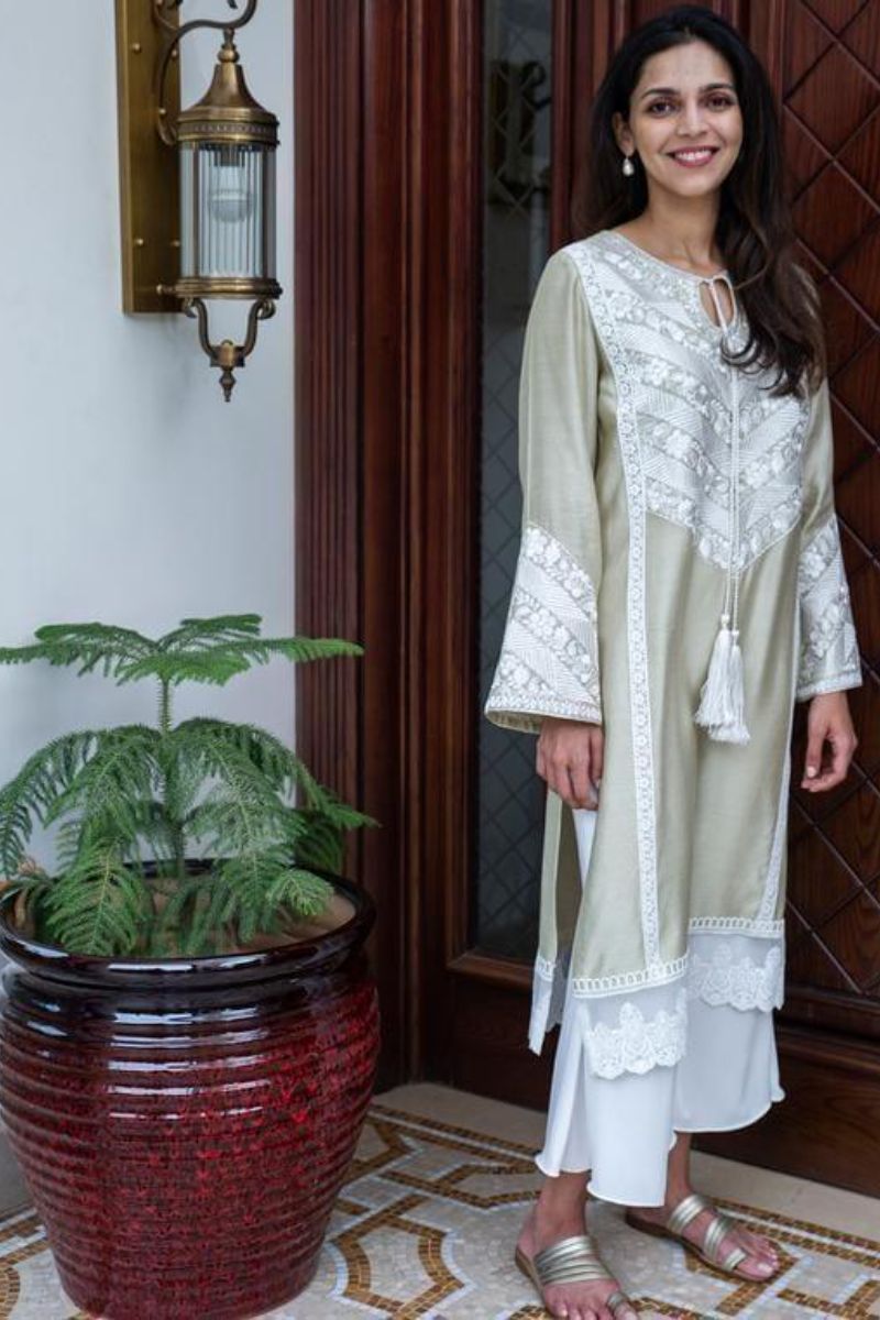 Irum Ghani Trends - Lime Blush - Yellow - 2 Piece - Organza