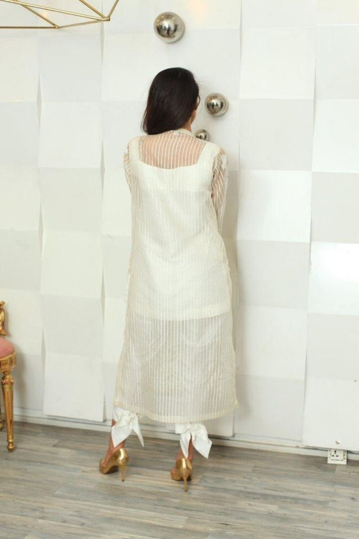 Irum Ghani Trends - Marigold - White - 2 Piece - Silk & Organza