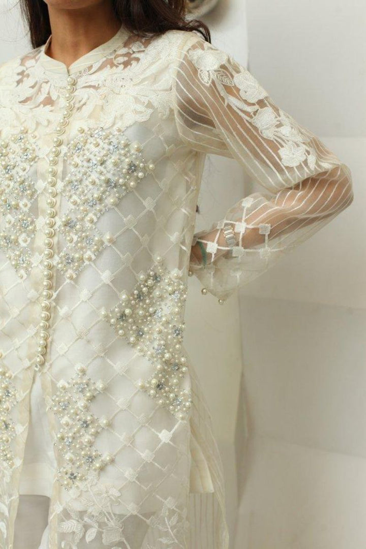 Irum Ghani Trends - Marigold - White - 2 Piece - Silk & Organza