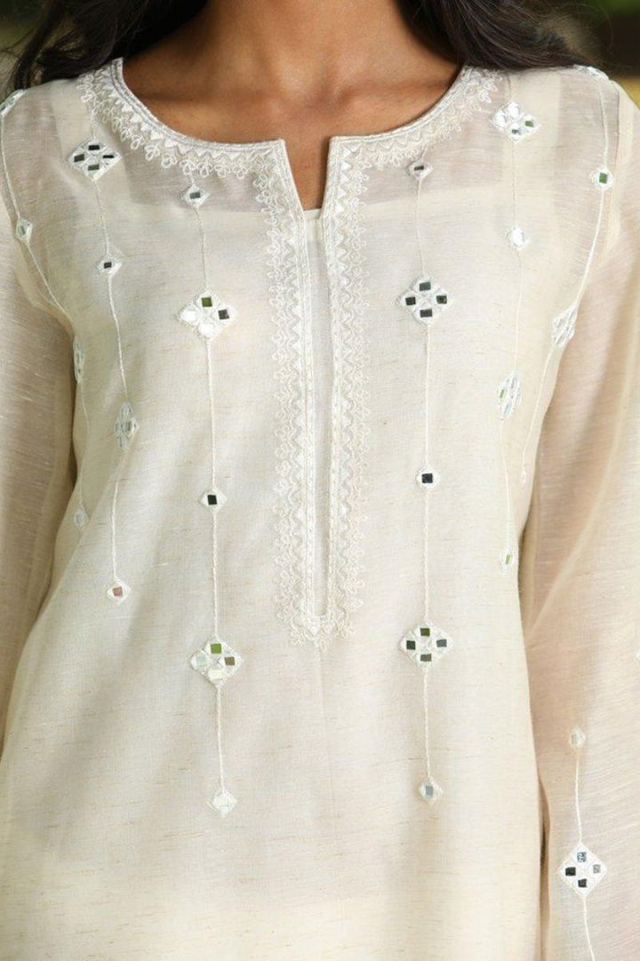 Irum Ghani Trends - Medieval Dream - Off White - 2 Piece - Organza