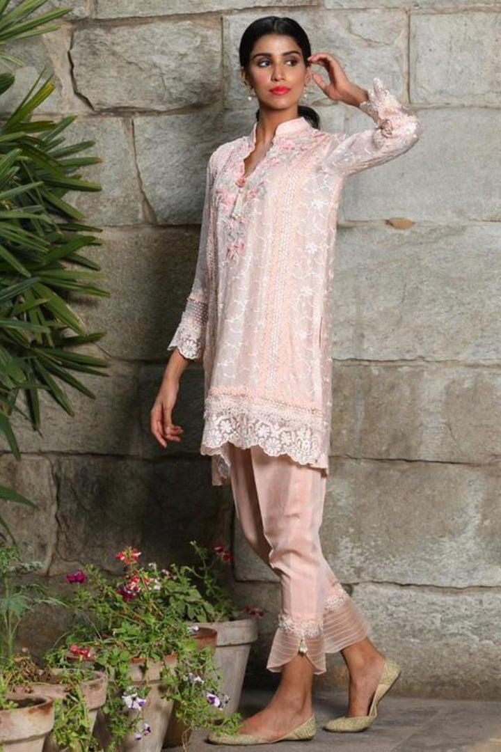 Irum Ghani Trends - Morganite Fantasy - Pink - 3 Piece - Cotton Silk
