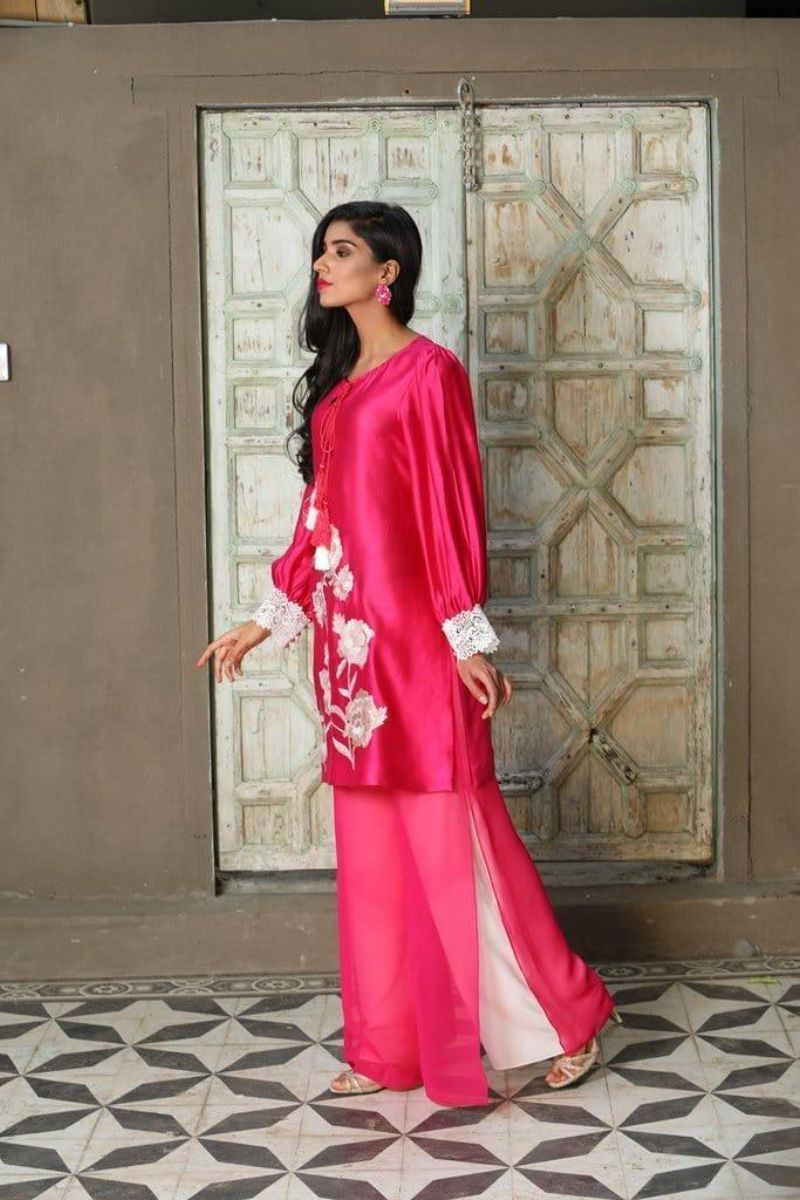 Irum Ghani Trends - Mulberry - Pink - 2 Piece - Cotton Silk
