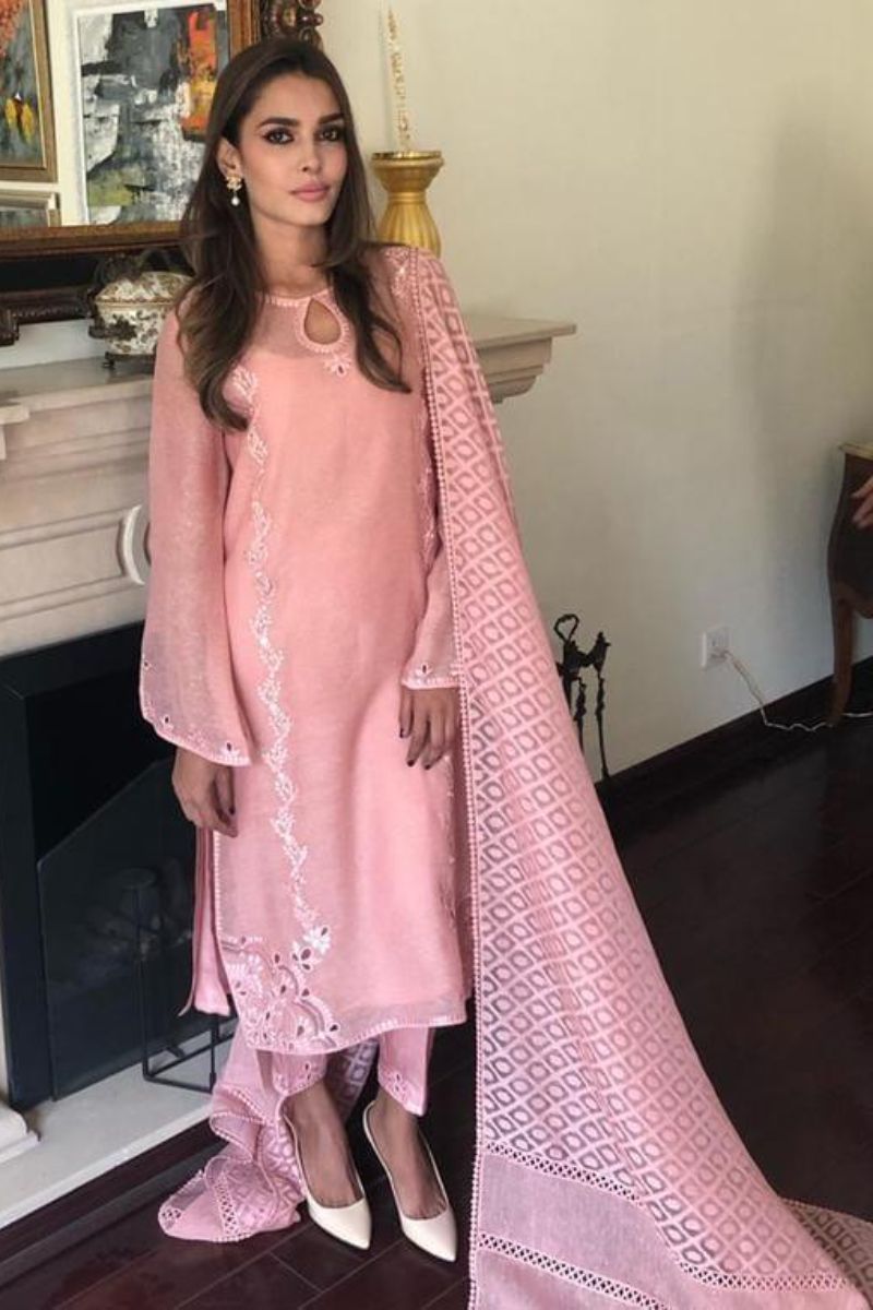 Irum Ghani Trends - Pink Glory - 3 Piece - Organza