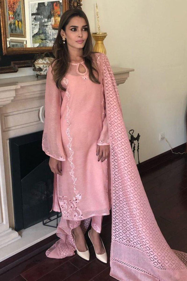 Irum Ghani Trends - Pink Glory - 3 Piece - Organza