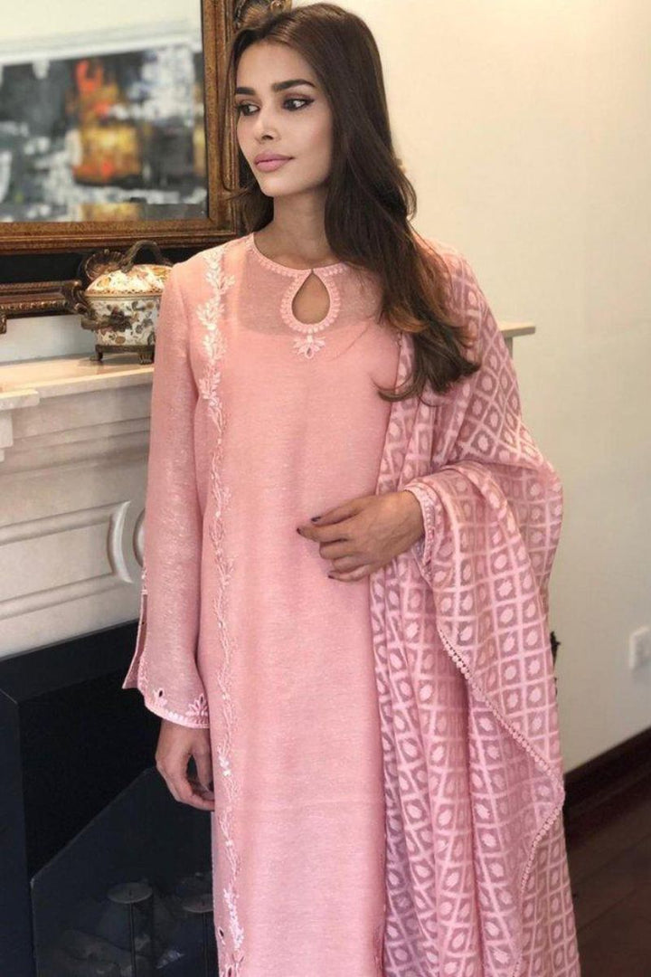 Irum Ghani Trends - Pink Glory - 3 Piece - Organza