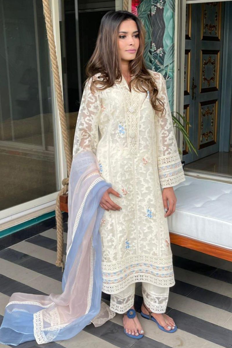 Irum Ghani Trends - Sun shine - 3 Piece - Organza