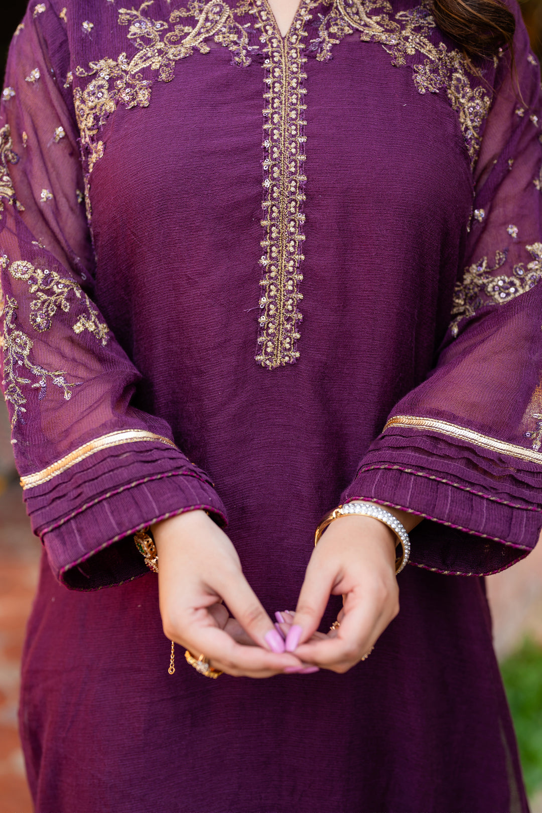 Omal by Komal - Izzah - Deep Purple - Khaadi Net - 3 Piece