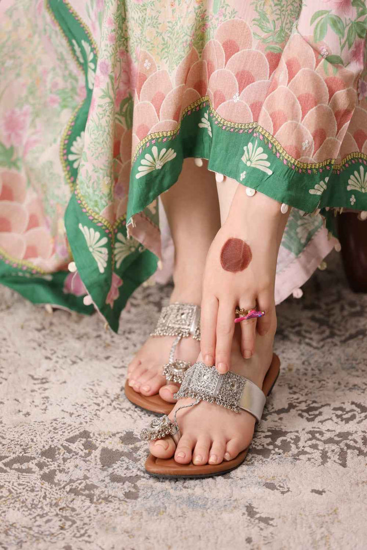 JootiShooti - Chand Bali Silver Kolhapuri For Women