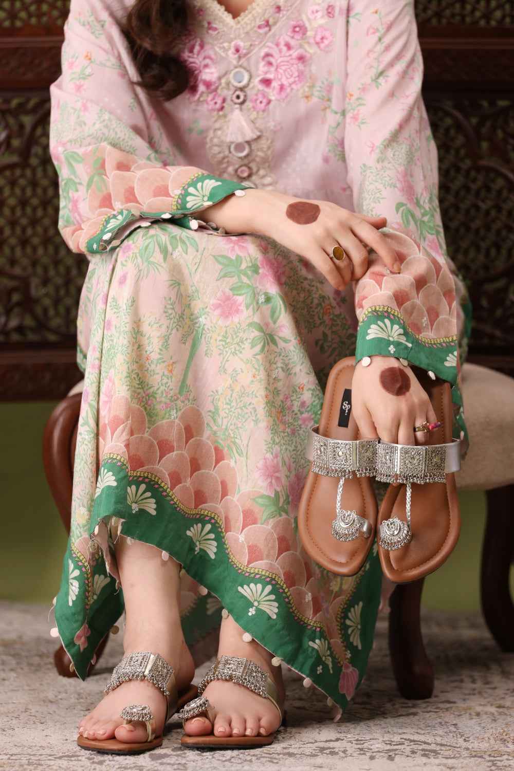 JootiShooti - Chand Bali Silver Kolhapuri For Women
