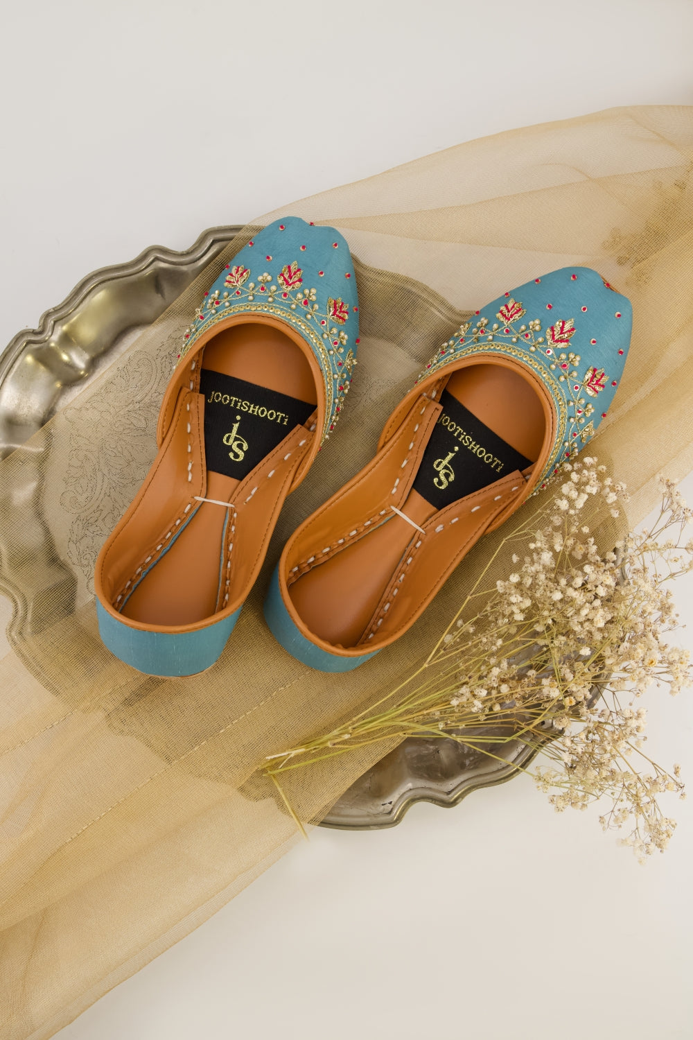 JootiShooti - Dastoor Aqua Khussa For Women