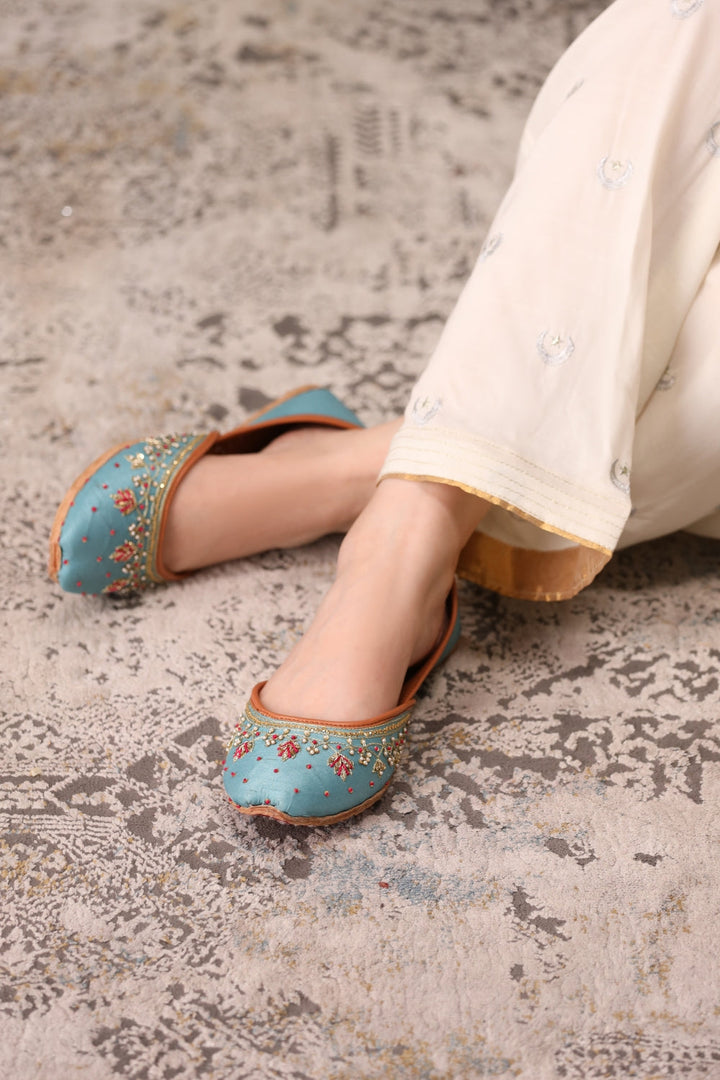 JootiShooti - Dastoor Aqua Khussa For Women