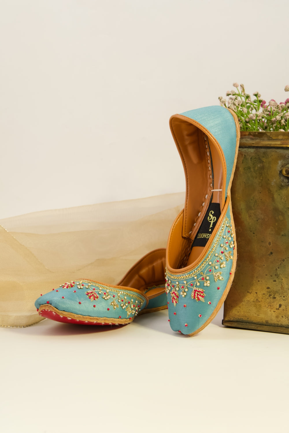 JootiShooti - Dastoor Aqua Khussa For Women