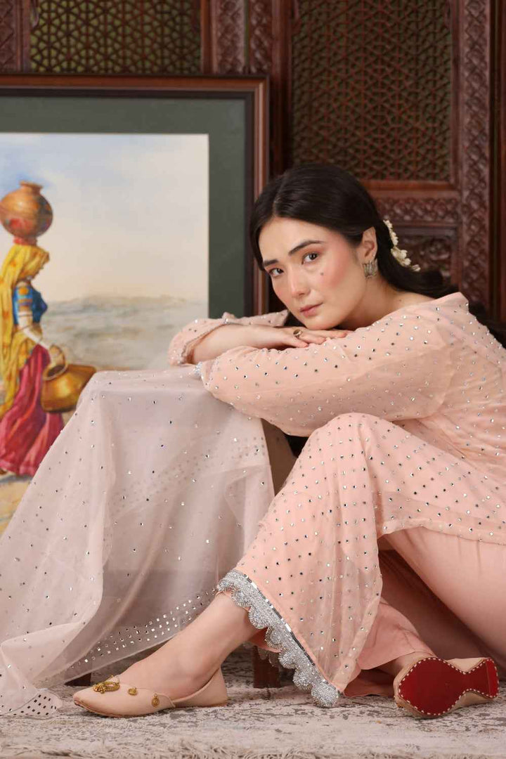 JootiShooti - Mehvar Blush Cream Khussa For Women