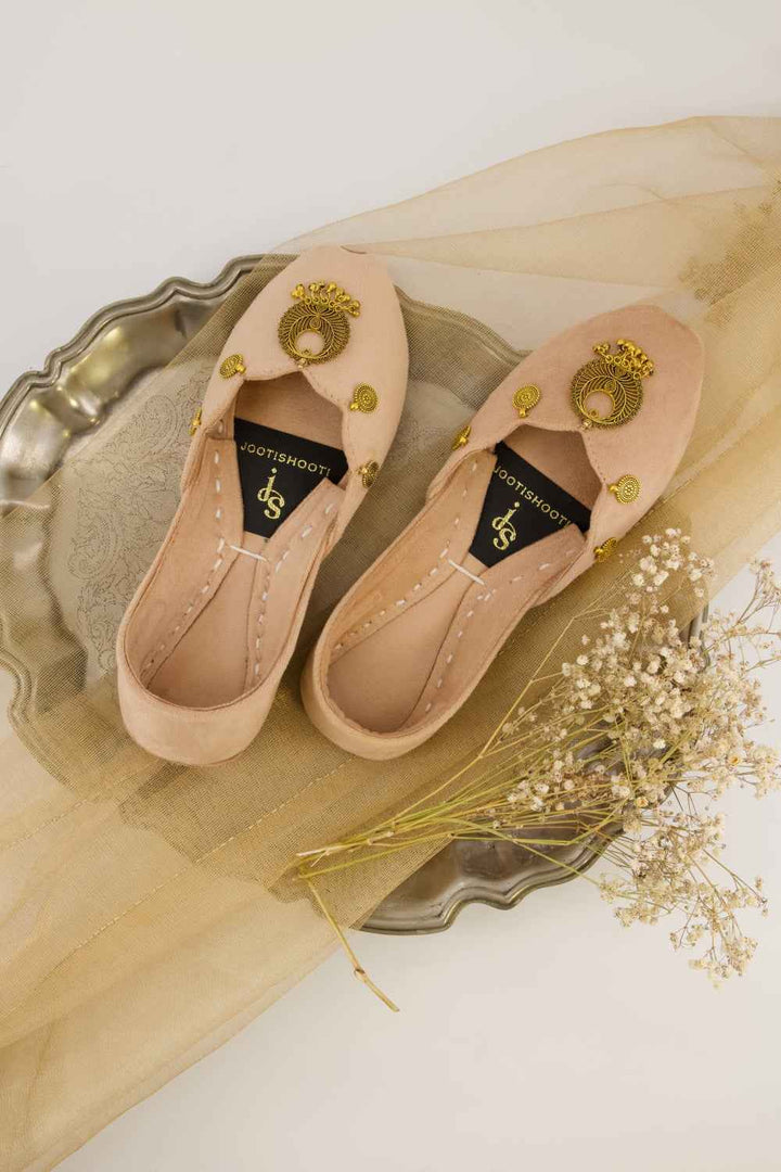 JootiShooti - Mehvar Blush Cream Khussa For Women