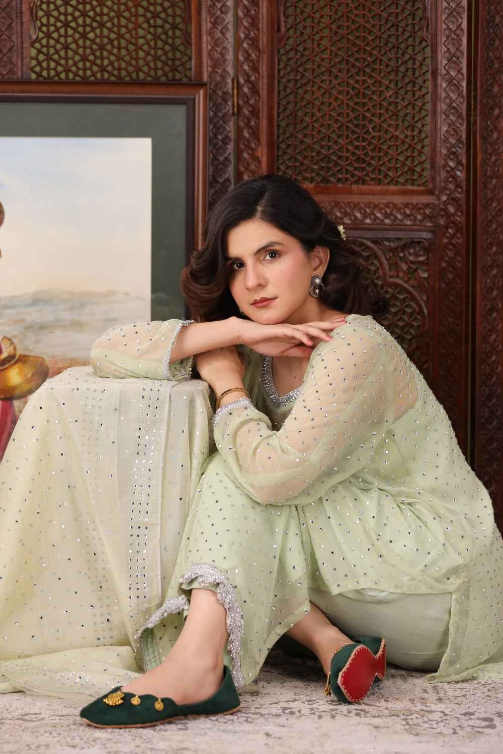 JootiShooti - Mehvar Emerald Khussa For Women