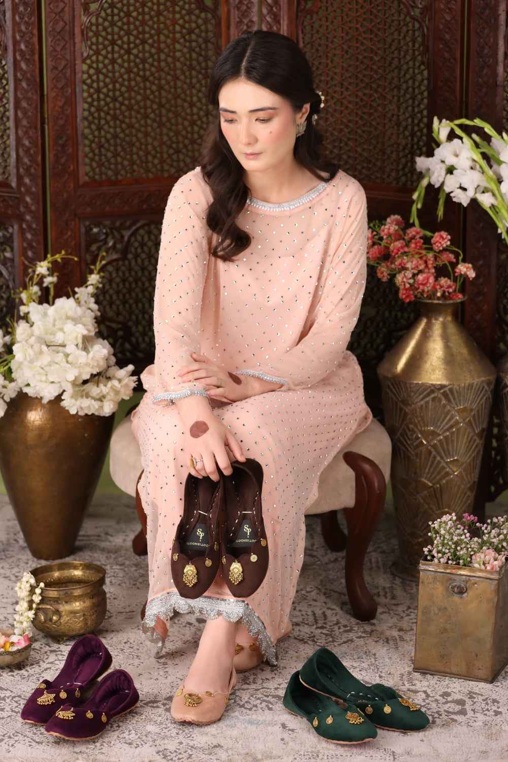 JootiShooti - Mehvar Emerald Khussa For Women