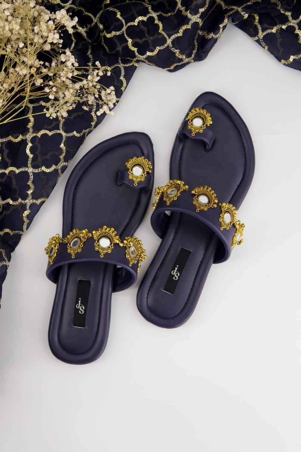 JootiShooti - Nauratan Navy Kolhapuri For Women