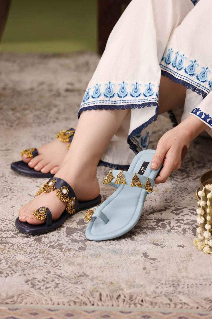 JootiShooti - Nauratan Navy Kolhapuri For Women