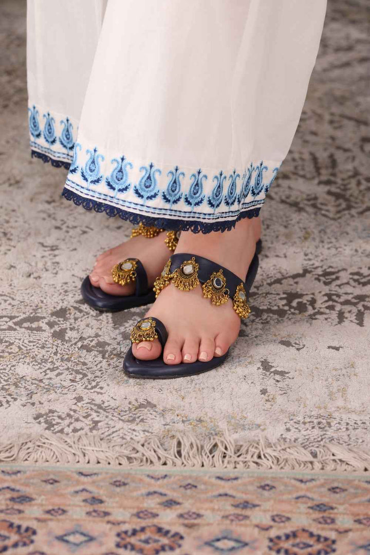 JootiShooti - Nauratan Navy Kolhapuri For Women