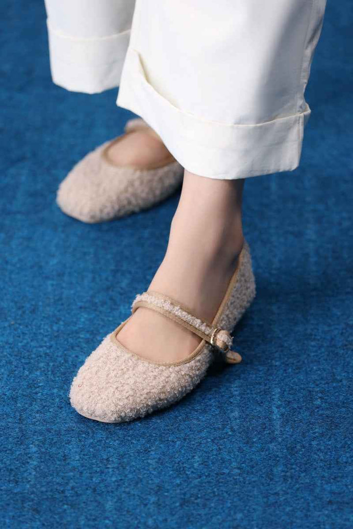 JootiShooti - Rose Quartz Boucle Mary Jane