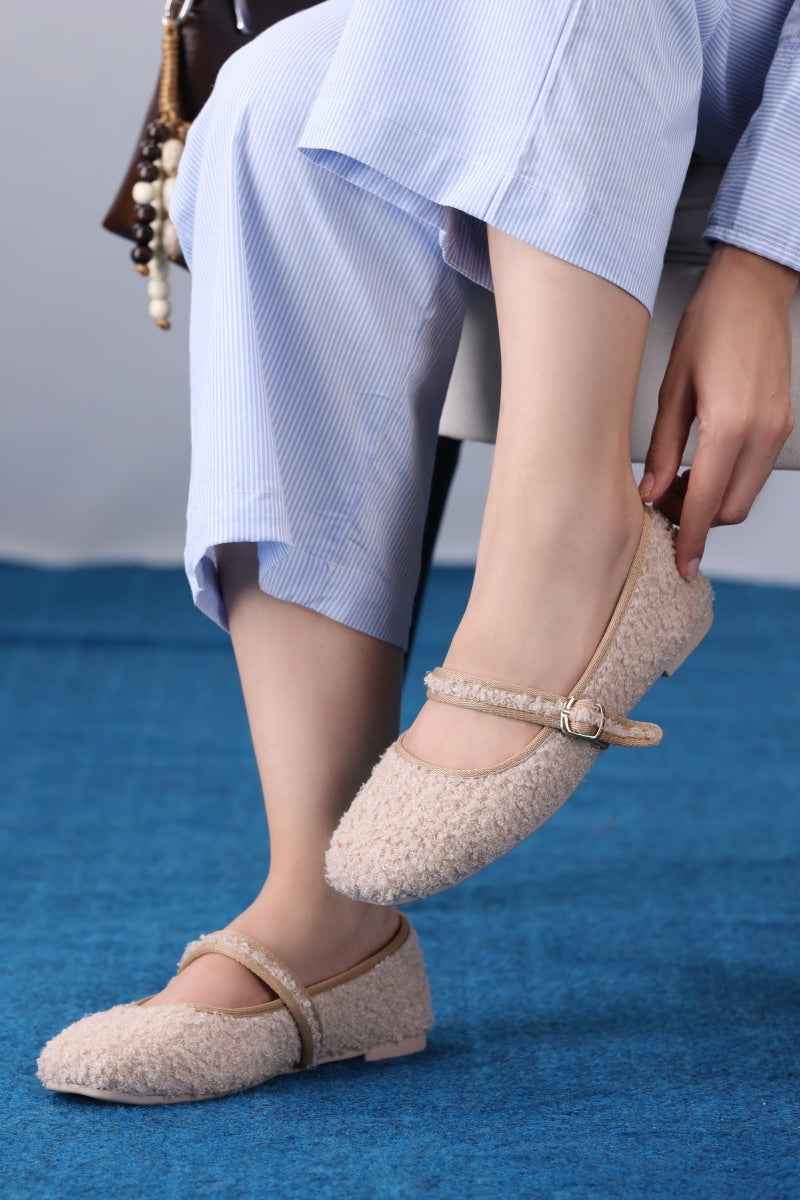 JootiShooti - Rose Quartz Boucle Mary Jane