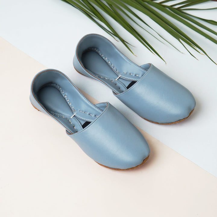 JootiShooti - Slate Blue Nawabi Khussa