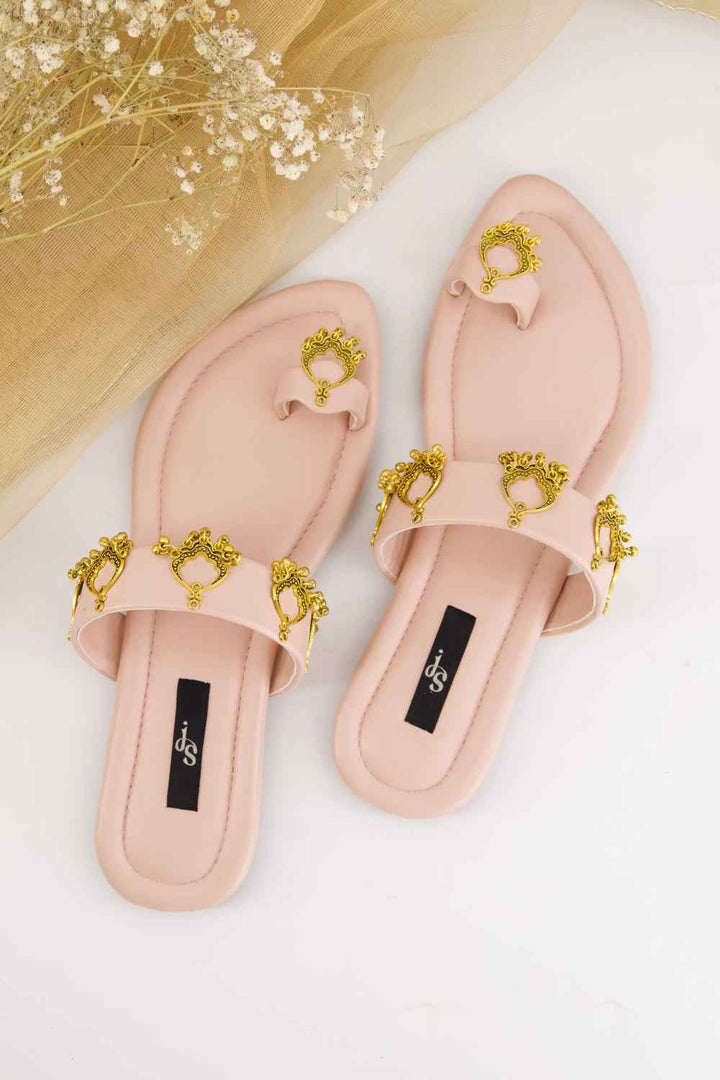 JootiShooti - Nauratan Pink Kolhapuri For Women - Studio by TCS