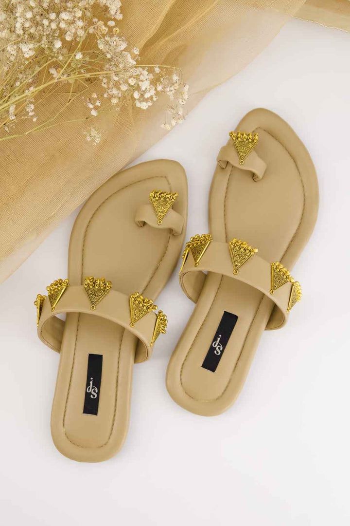 JootiShooti - Nauratan Beige Kolhapuri For Women - Studio by TCS
