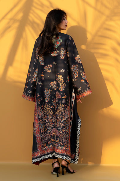 Sania Maskatiya - Jou (A) Raw Silk Suit For Women - Ebony - 2 Piece