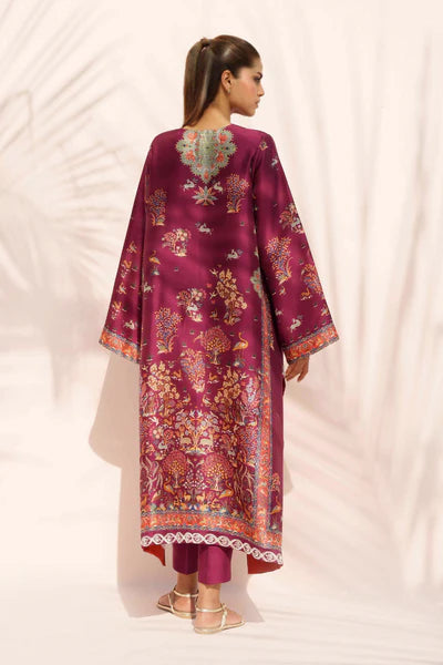 Sania Maskatiya - Jou (B) Raw Silk Suit For Women - Plum - 2 Piece