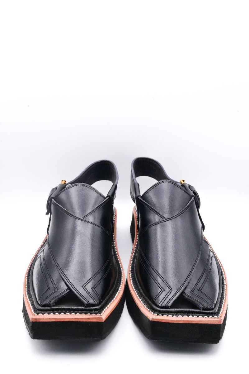 Alifyay - Kaptan Black Peshawari Sandal