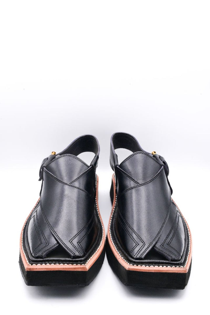 Alifyay - Kaptan Black Peshawari Sandal