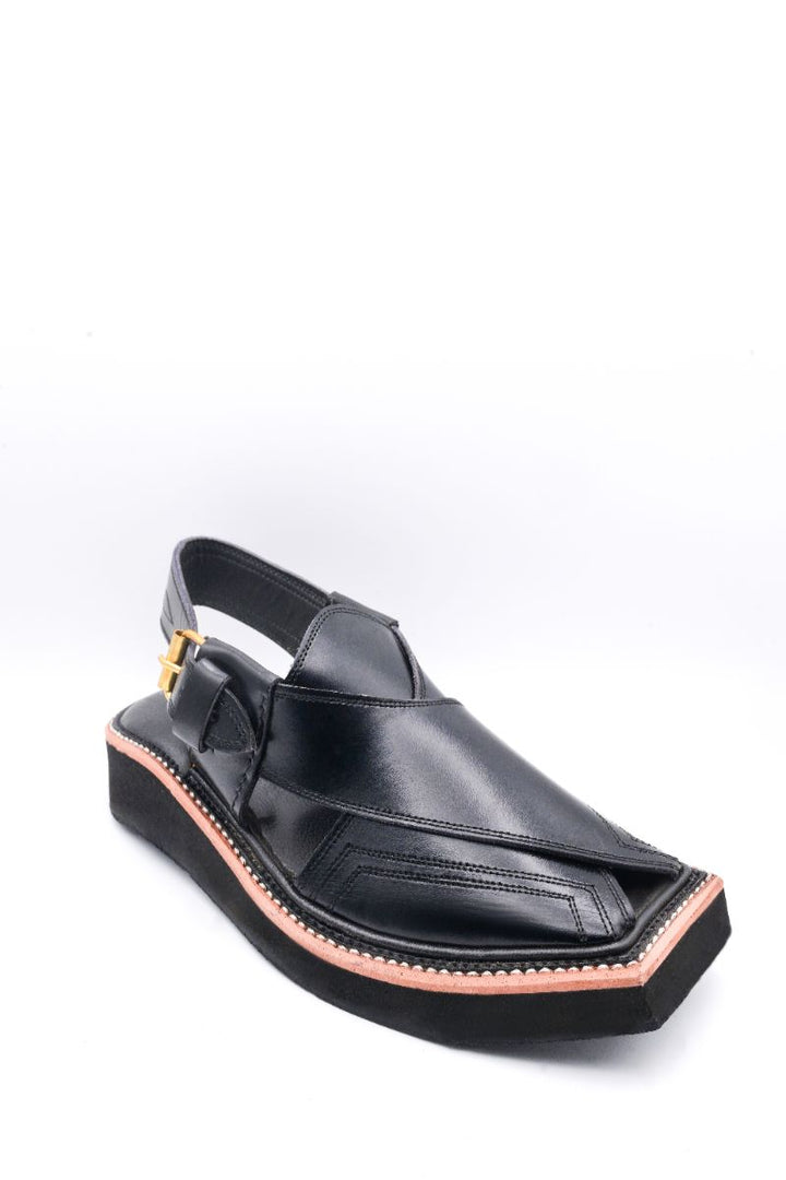 Alifyay - Kaptan Black Peshawari Sandal