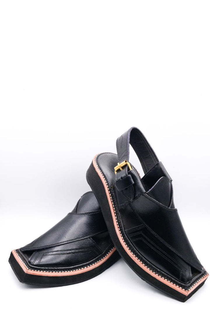 Alifyay - Kaptan Black Peshawari Sandal