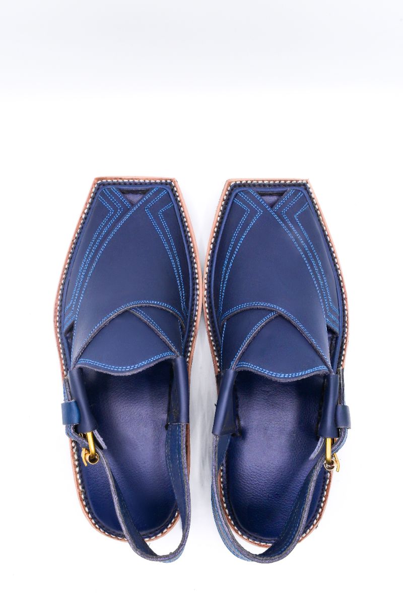 Alifyay - Kaptan Blue Peshawari Sandal