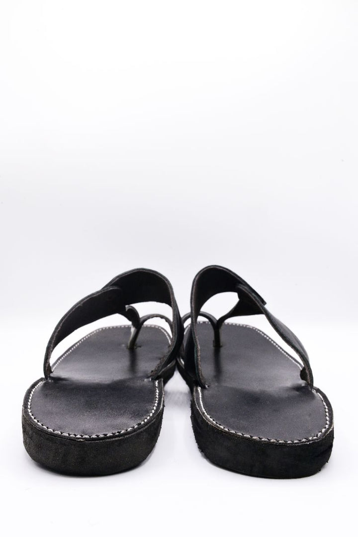 Alifyay - Kolapuri Black Leather Slippers