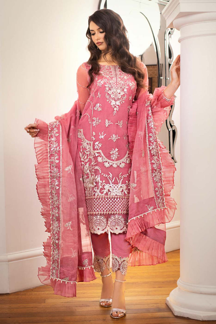 Kaanchi London - Mehru Organza Suit For Women - Pink - 3 Piece