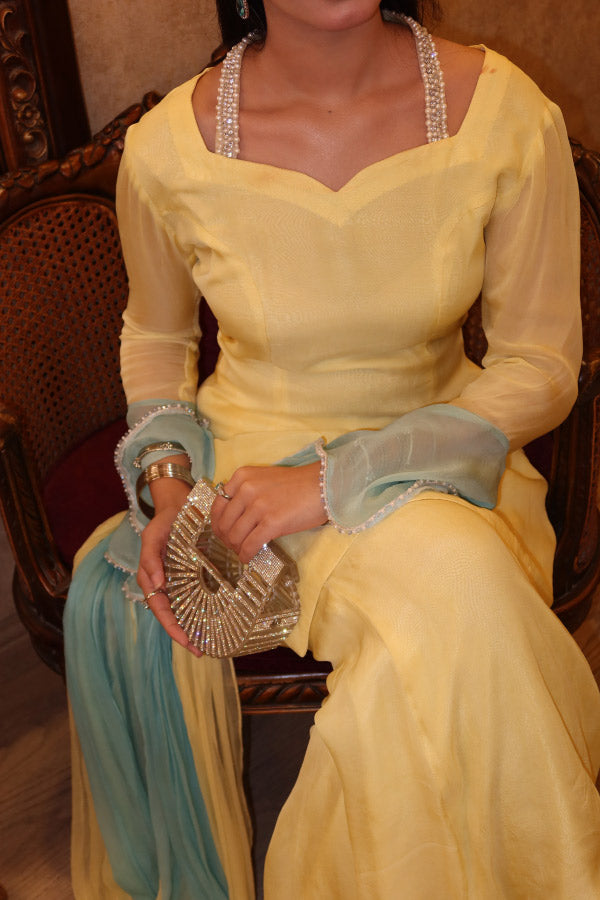 Leon Kajol Set 3 Piece Suit Yellow