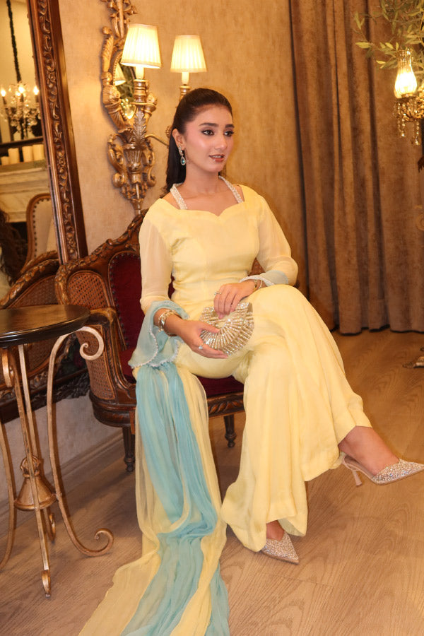 Leon Kajol Set 3 Piece Suit Yellow