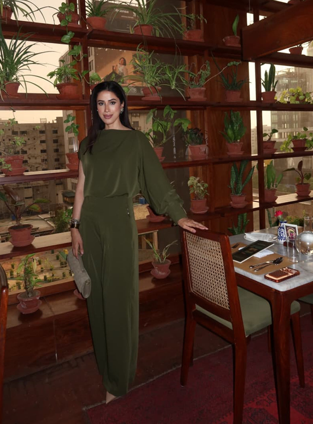 Leon - Lazer Bellagio Set For Women - Olive - 2 Piece