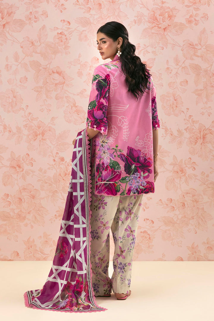 Sana Safinaz Embroidered 3 Piece Lawn Suit Unstitched Pink