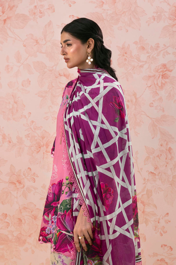 Sana Safinaz Embroidered 3 Piece Lawn Suit Unstitched Pink