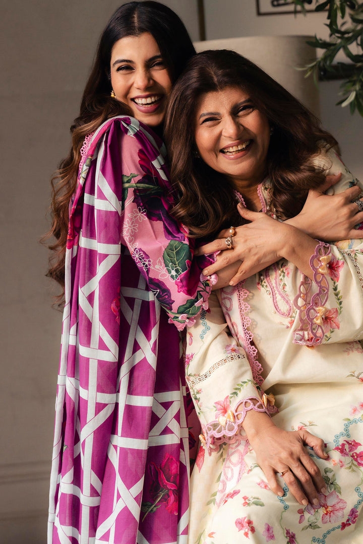 Sana Safinaz Embroidered 3 Piece Lawn Suit Unstitched Pink