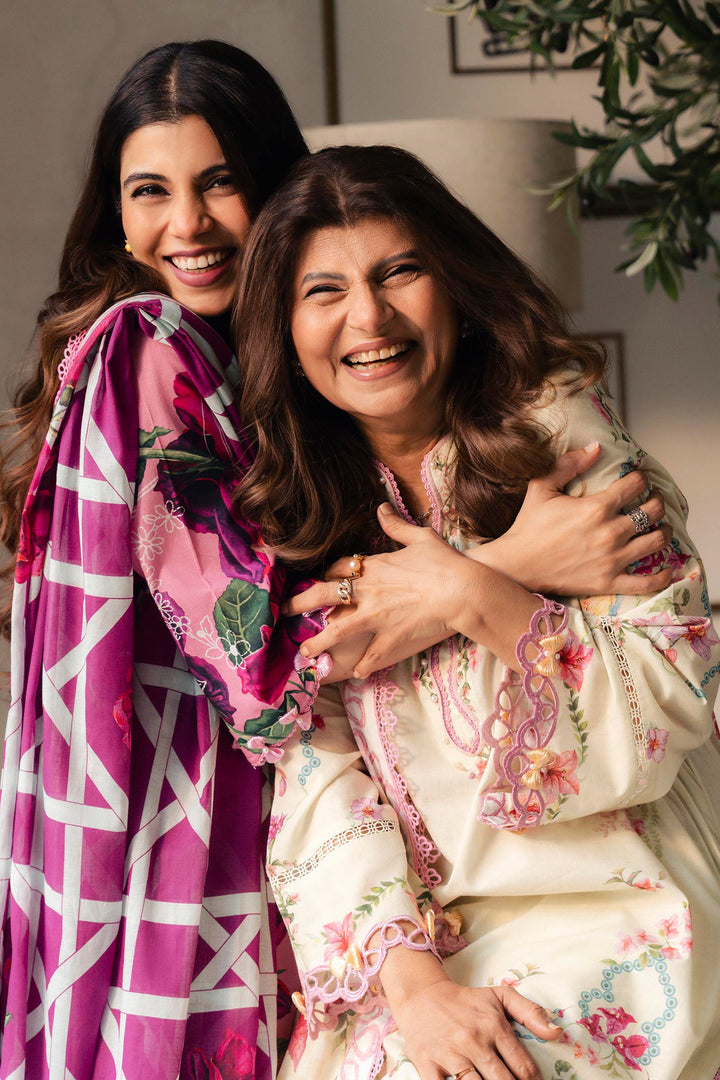 Sana Safinaz Embroidered 3 Piece Lawn Suit Unstitched Pink