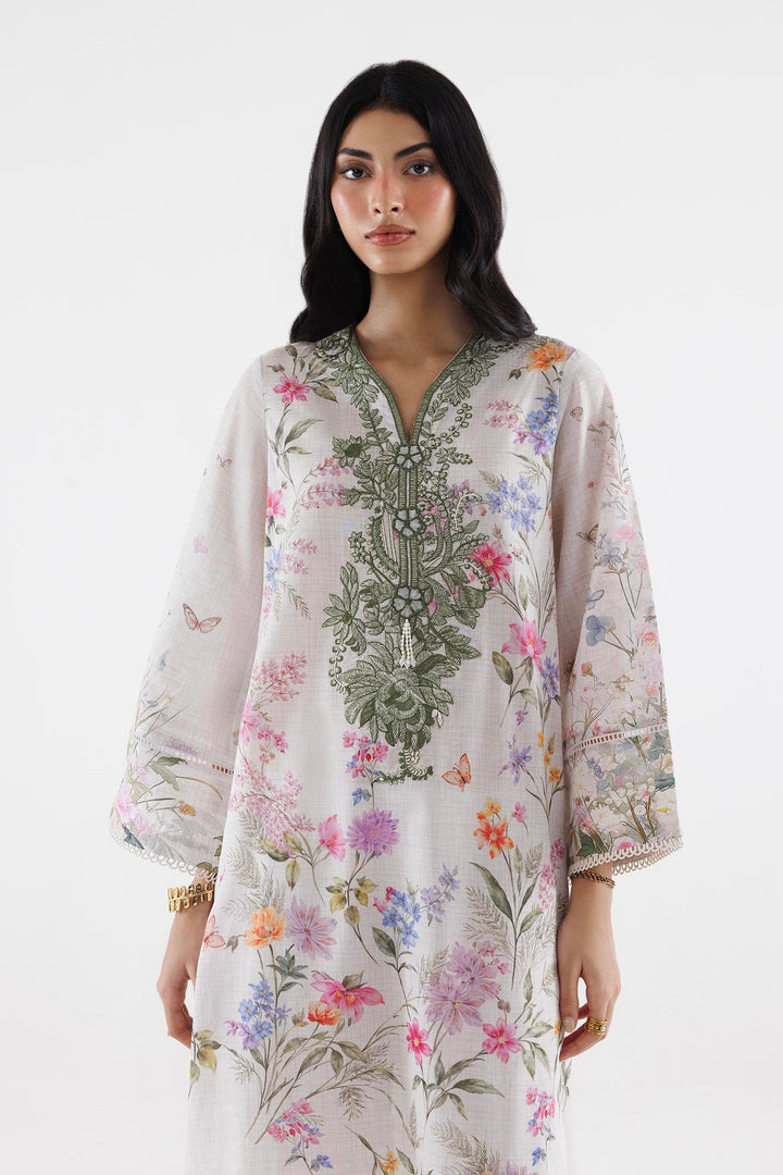 Sana Safinaz Embroidered 3 Piece Lawn Suit Unstitched White