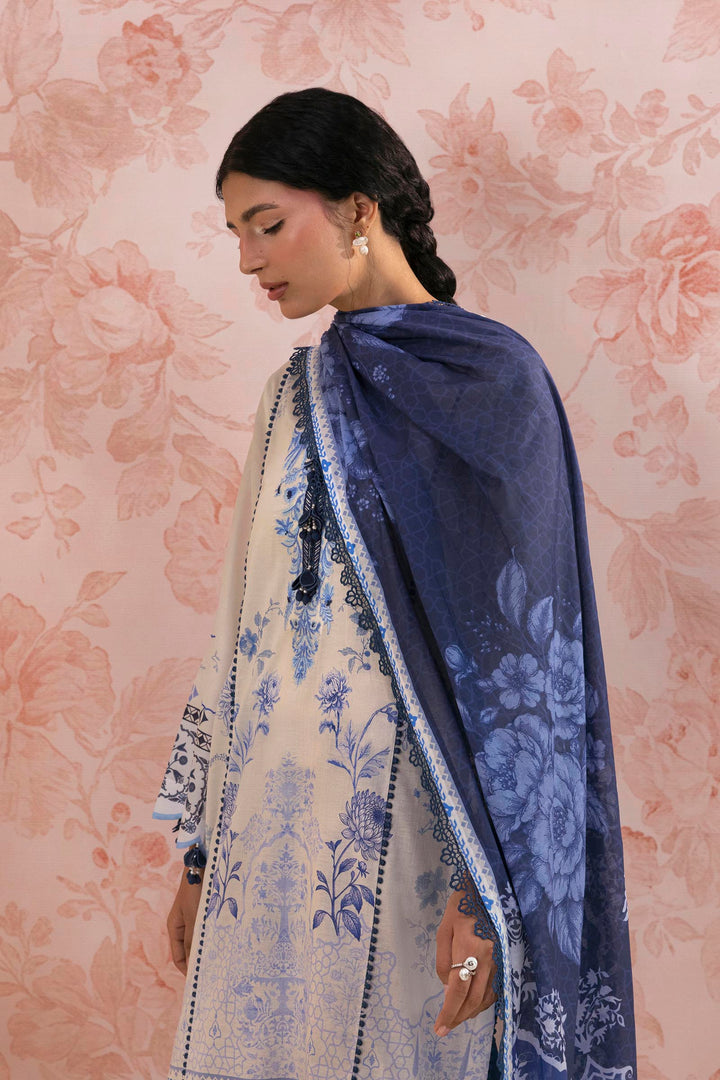 Sana Safinaz Embroidered 3 Piece Lawn Suit Unstitched White