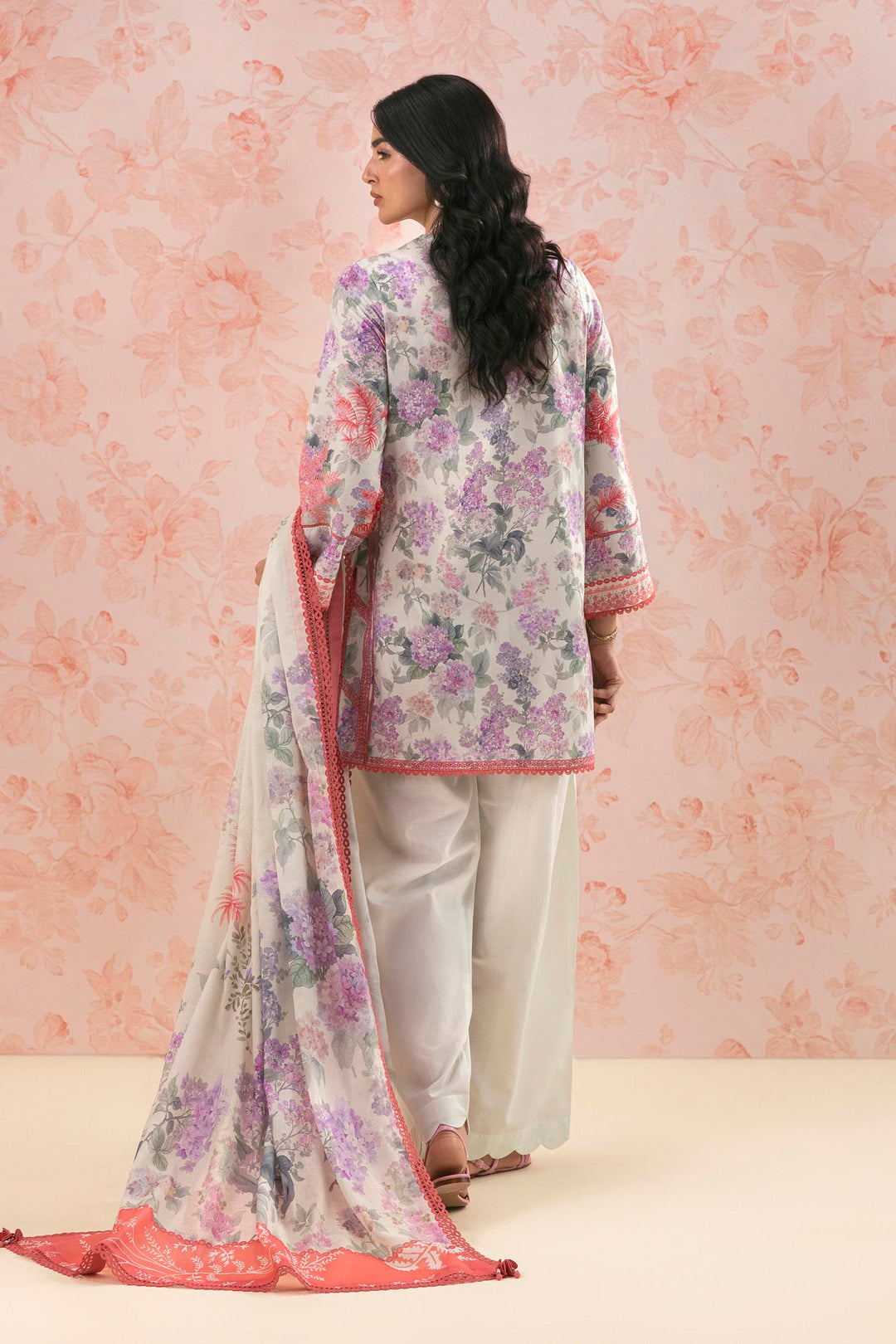 Sana Safinaz Embroidered 3 Piece Lawn Suit Unstitched Off White