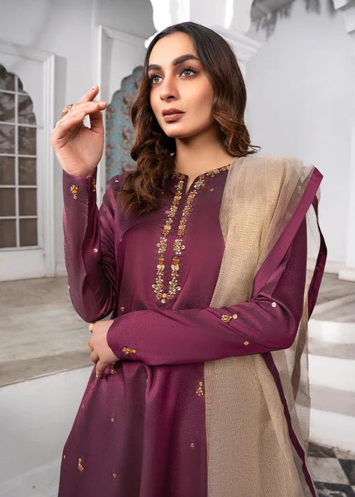 Laleen Anmol Suit Plum 3 Piece
