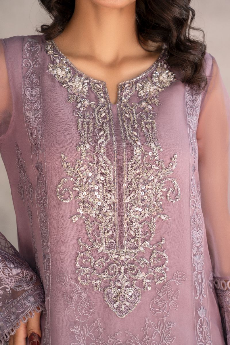 Laleen - Azure Organza Suit For Women - Lalic - 3 Piece