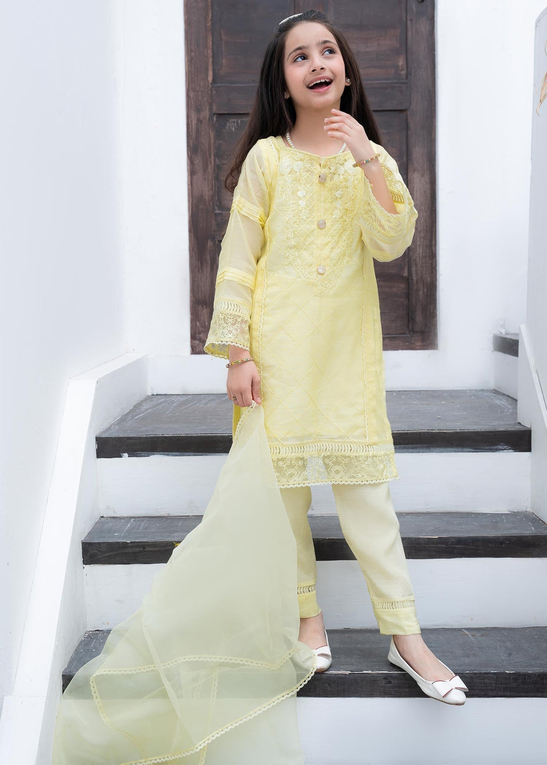 Laleen Barg Kids Yellow 3 Piece Suit Yellow 3 Piece